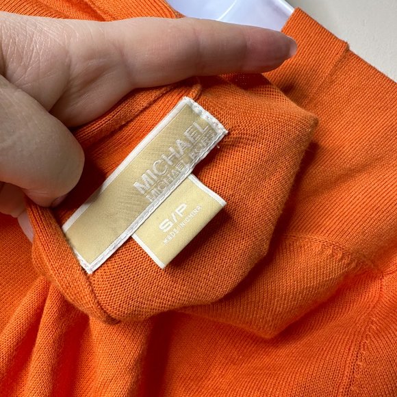 MICHAEL Michael Kors Orange Button Front Boyfriend Cardigan Small - Picture 5 of 5